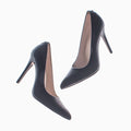 Décolleté Aurora in pelle nera con tacco a spillo 9 cm